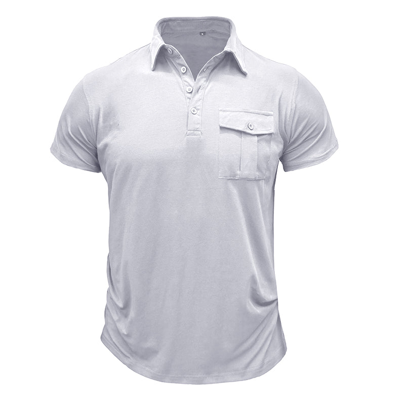 Camisa de algodão com bolsos