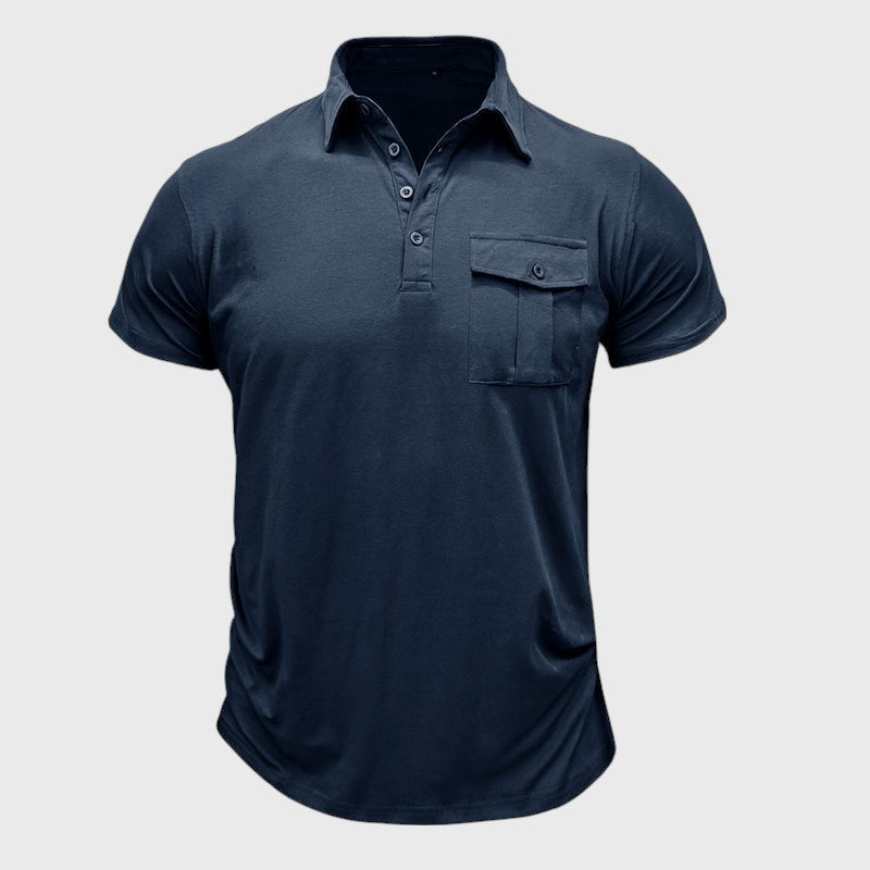 Camisa de algodão com bolsos