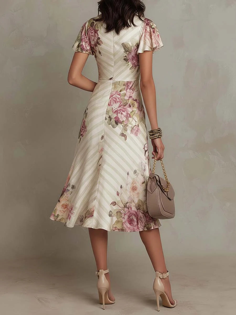 Aida - Vestido midi de cetim elegante