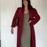 Teresa | Sobretudo Longo Vermelho Cereja