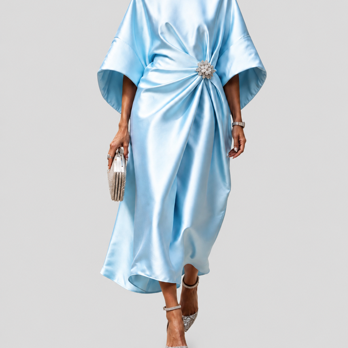 Constança - Vestido de Gala com Acabamento Acetinado — vista 3