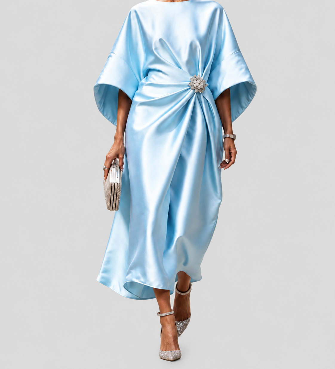 Constança - Vestido de Gala com Acabamento Acetinado — vista 3