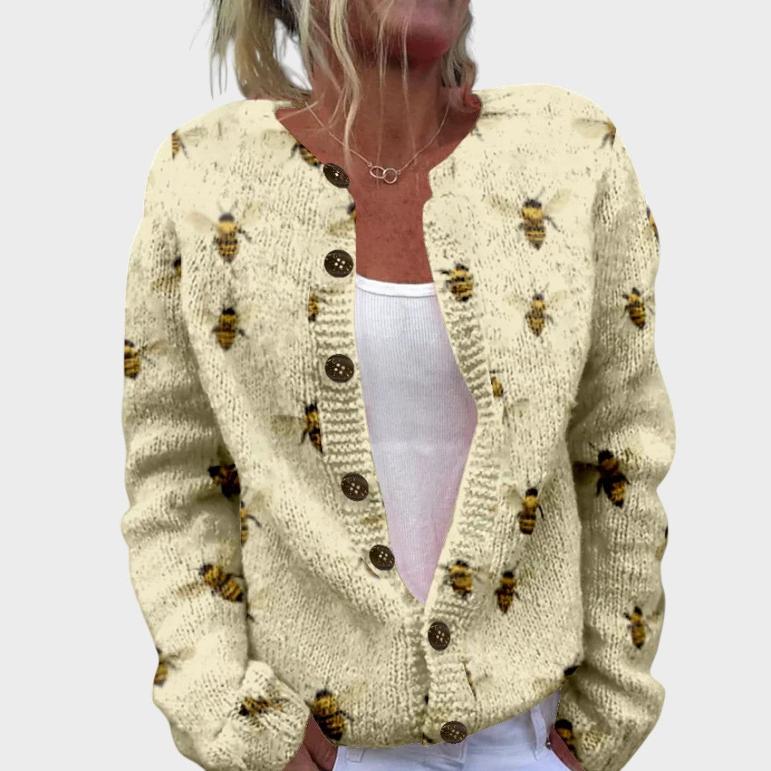 Bianca - Cardigan Floral de Outono