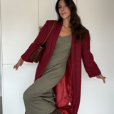 Teresa | Sobretudo Longo Vermelho Cereja