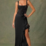 Bela - Vestido Corset em Cetim — vista 6