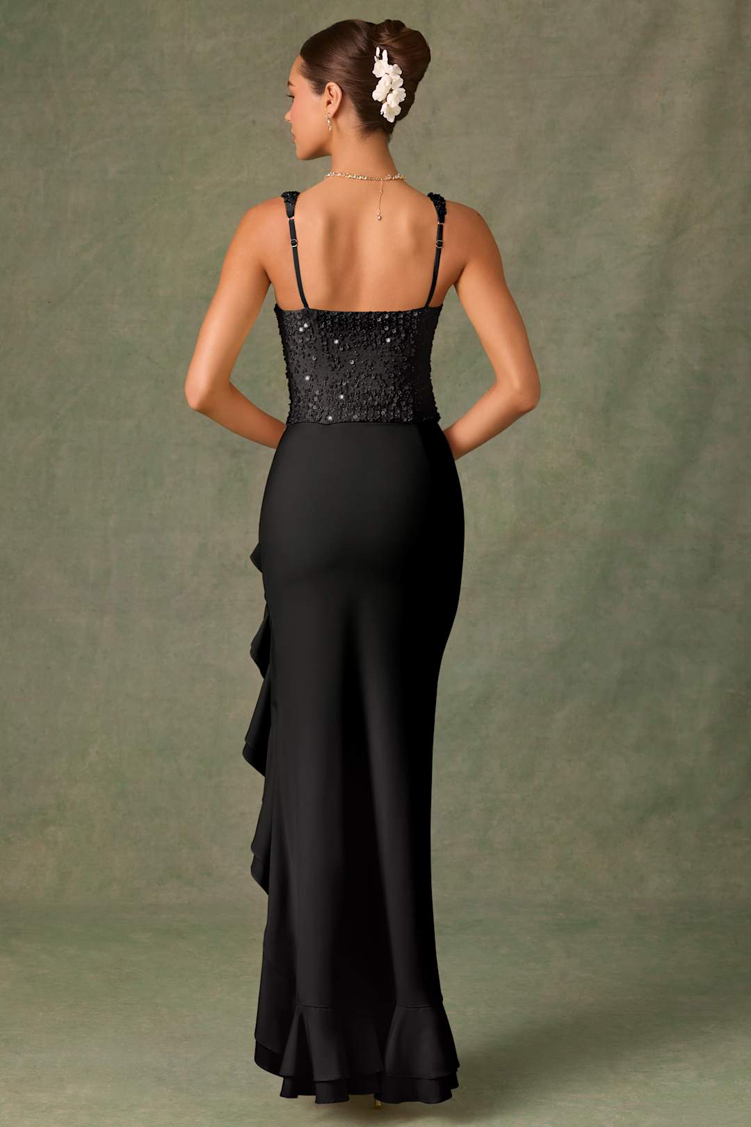 Bela - Vestido Corset em Cetim — vista 4
