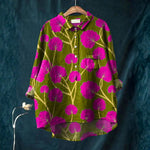 Sofia - Camisa Casual Vintage com Estampa de Flores