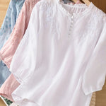 Cassiana - Blusa de Algodão e Linho — vista 8