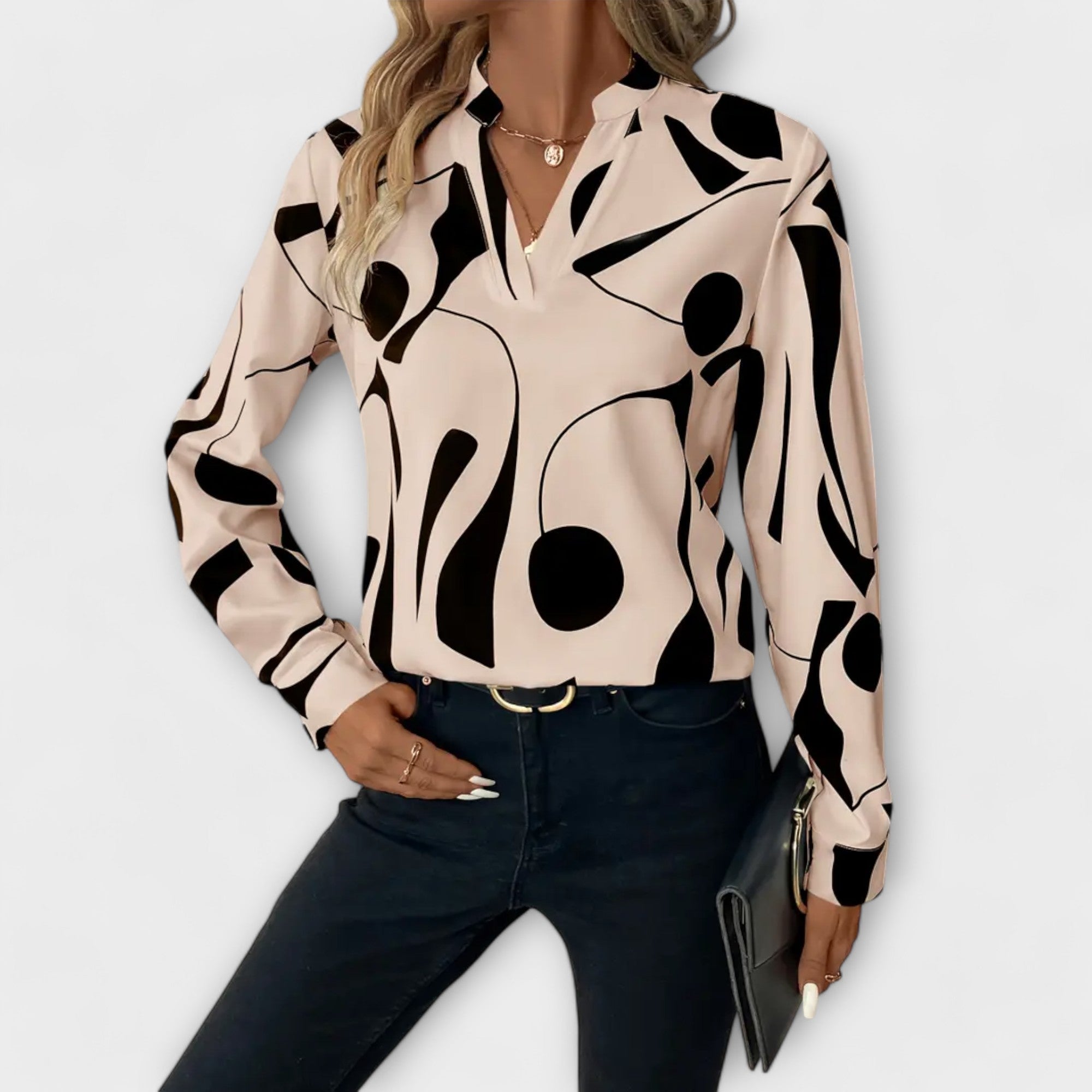 Catarina - Blusa elegante de manga comprida