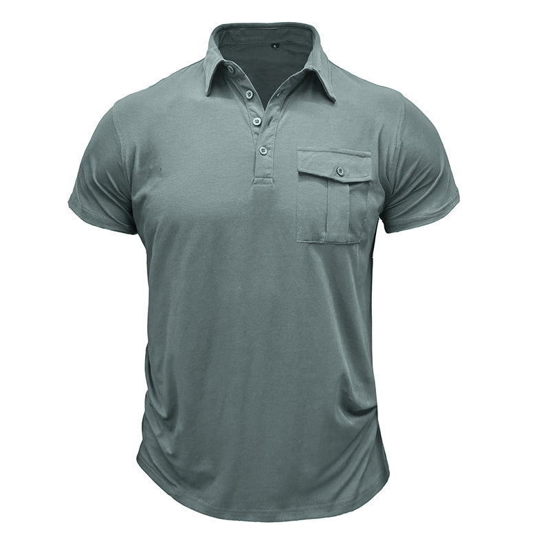 Camisa de algodão com bolsos