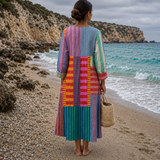Custódia - Vestido Longo Patchwork — vista 2