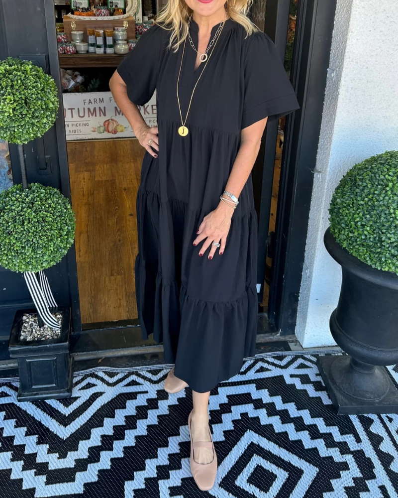 Carlota - Vestido Maxi com Movimento — vista 4