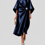 Constança - Vestido de Gala com Acabamento Acetinado