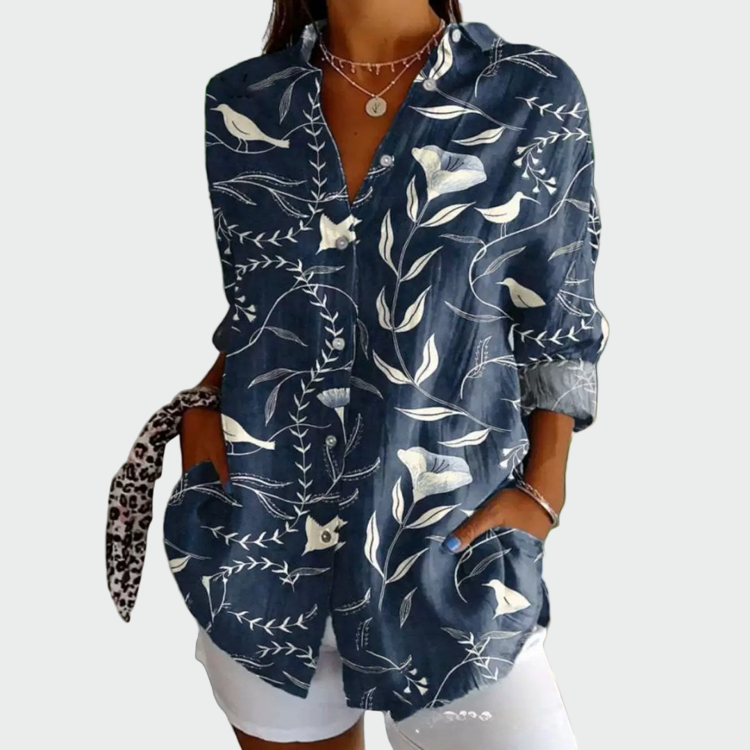 Camisa estilosa com estampa floral — vista 8