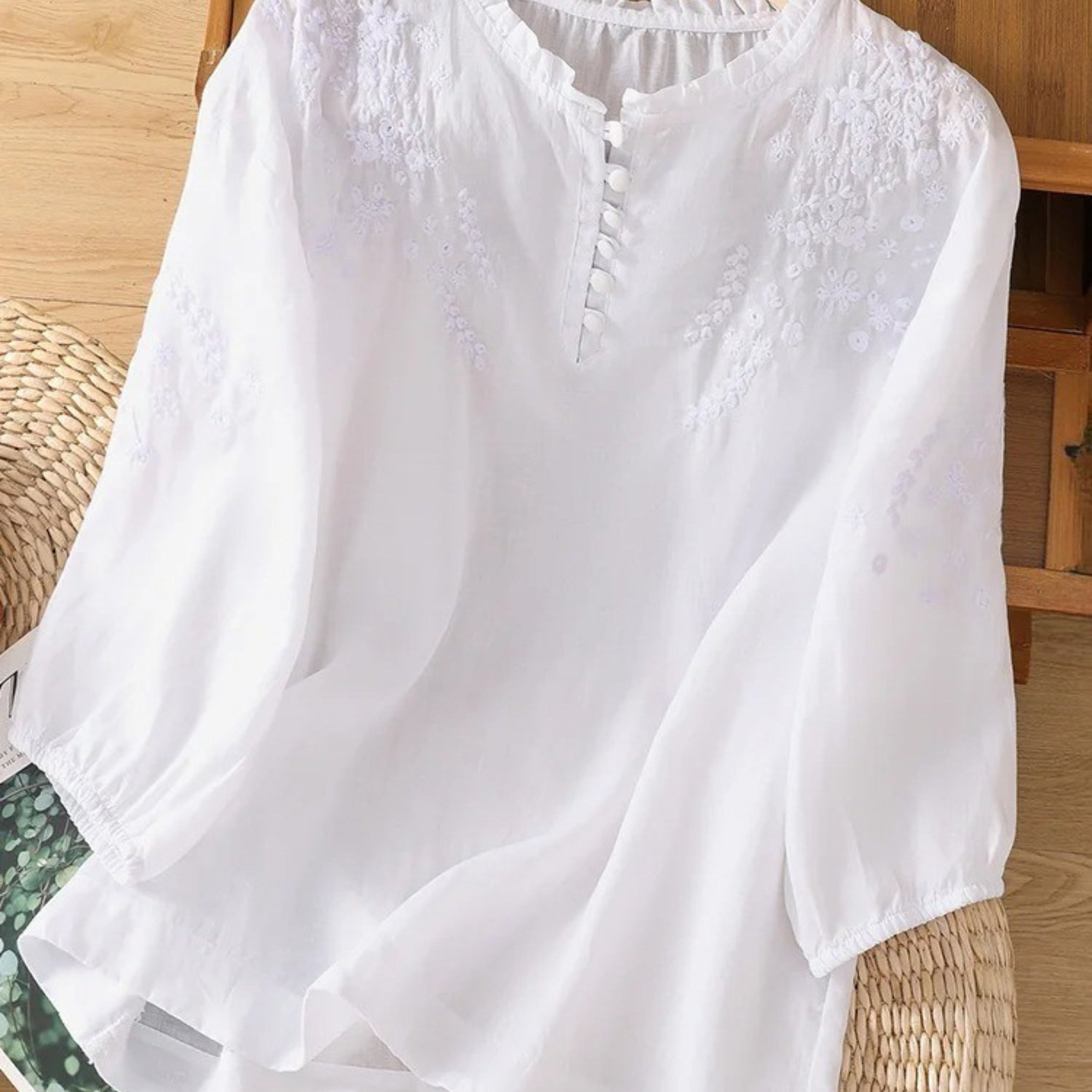Cassiana - Blusa de Algodão e Linho — vista 2
