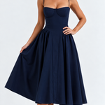 Odete — Vestido Midi com Corpete Estruturado — vista 10