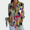 Camisa estilosa com estampa floral — vista 9