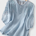 Cassiana - Blusa de Algodão e Linho