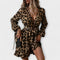 Vestido de leopardo com cinto