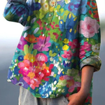 Rebeca - Camisa Casual Vintage Floral Linda — vista 2