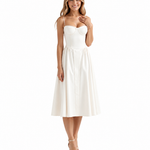 Odete — Vestido Midi com Corpete Estruturado