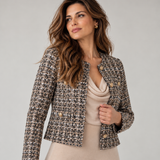 Leonor | Casaco Tweed com Botões Dourados