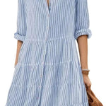 Ana - Vestido de Verão às Riscas