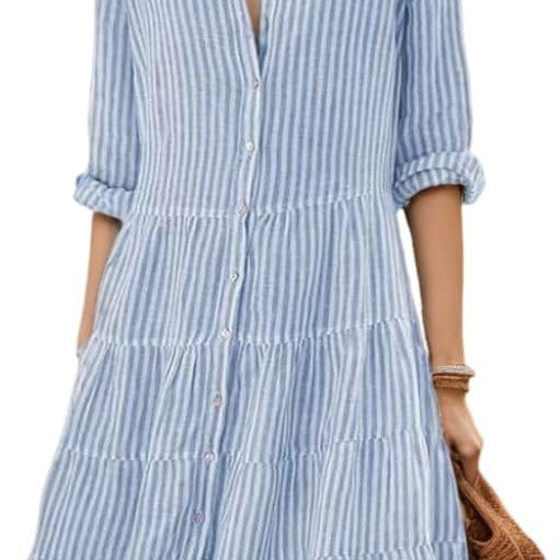 Ana - Vestido de Verão às Riscas
