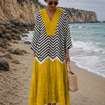 Rosalina - Vestido Zigzag Amarelo