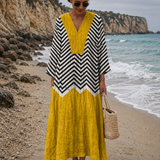 Rosalina - Vestido Zigzag Amarelo