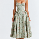 Odete — Vestido Midi com Corpete Estruturado — vista 4