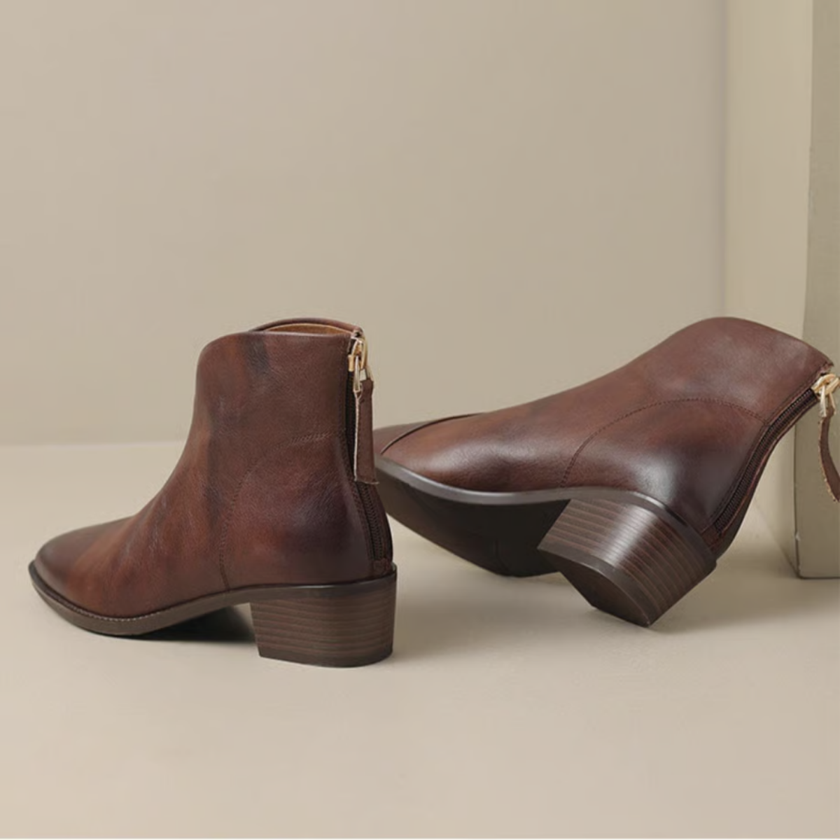Camila - Botins de Luxo com Salto Baixo — vista 3