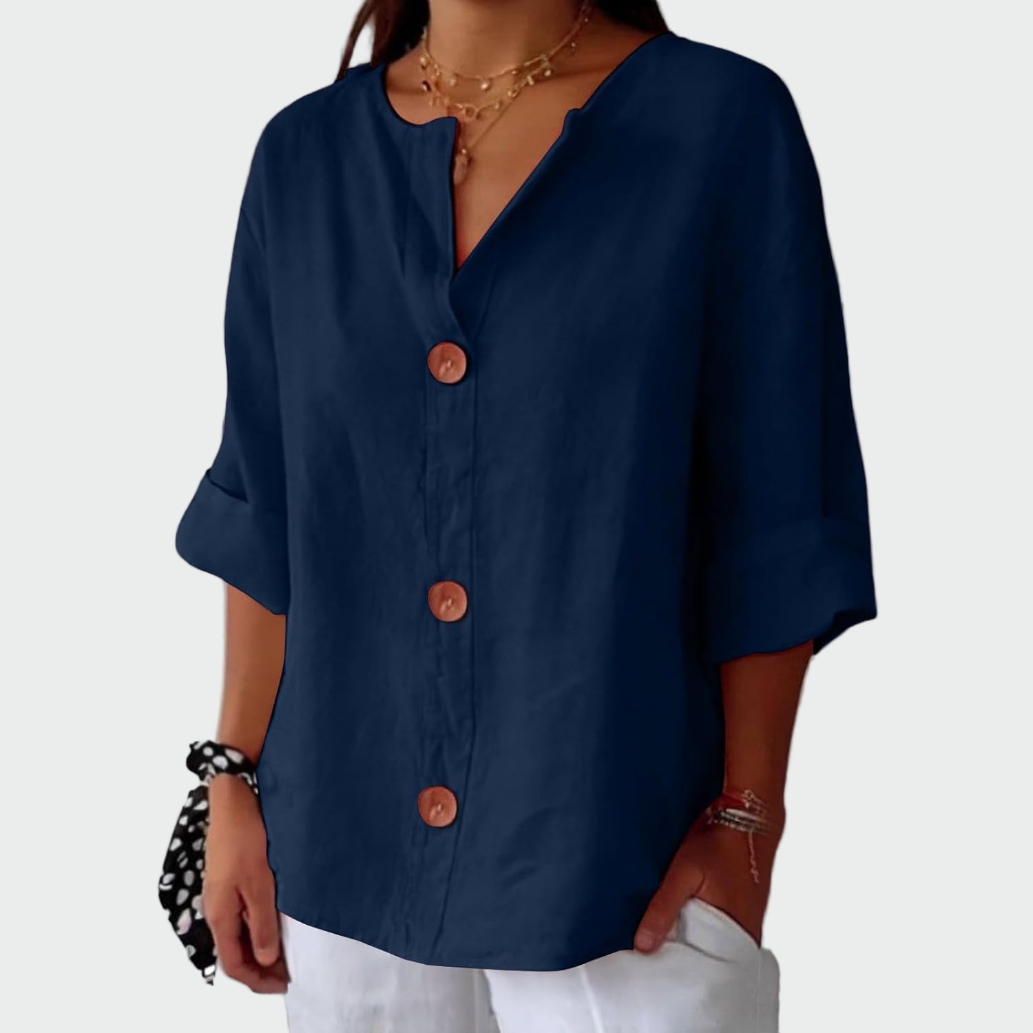 Blusa casual com textura — vista 7