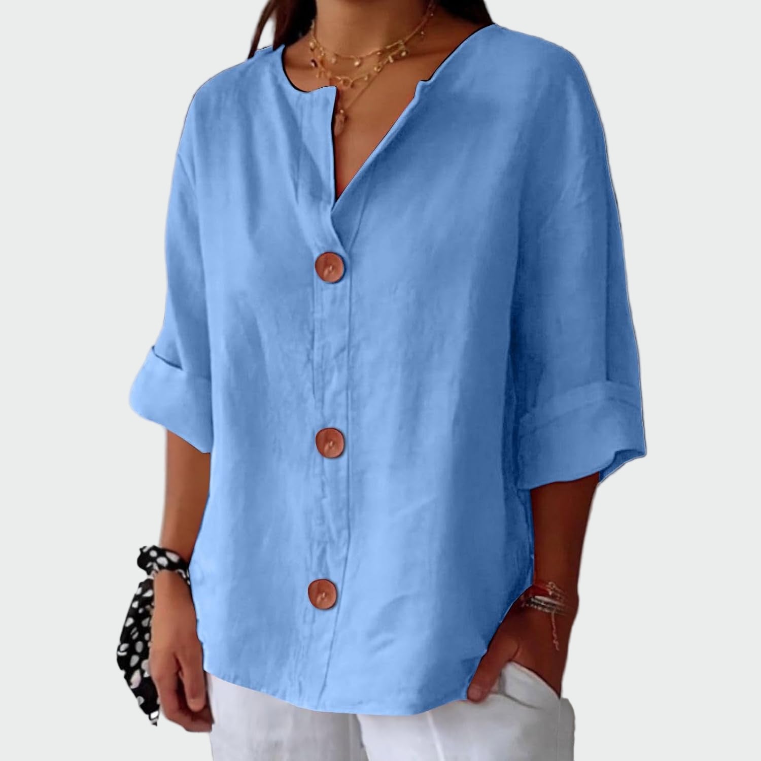 Blusa casual com textura — vista 8