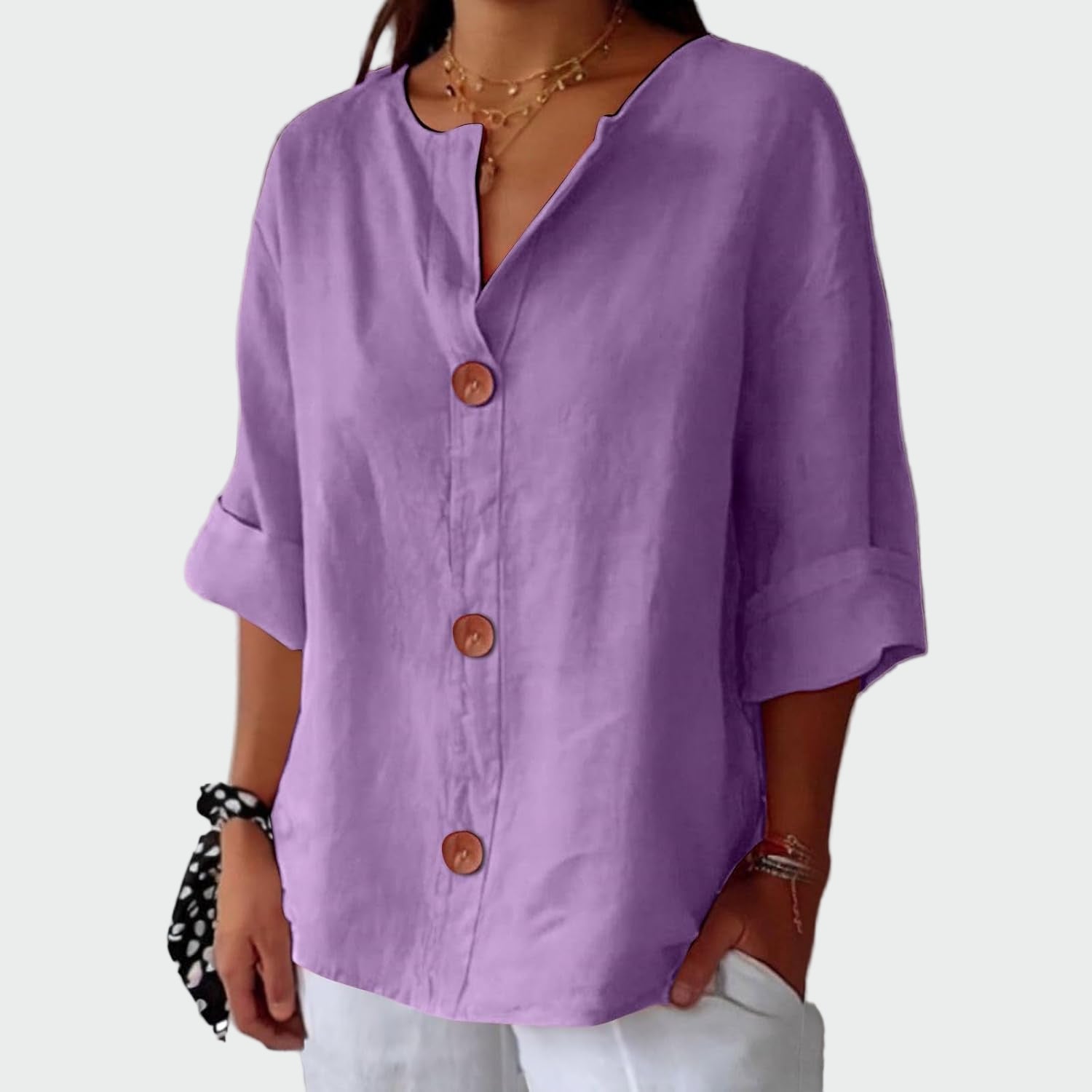 Blusa casual com textura — vista 9