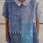 Alina - Camisa com Estampa Patchwork — vista 2