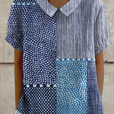 Alina - Camisa com Estampa Patchwork — vista 2
