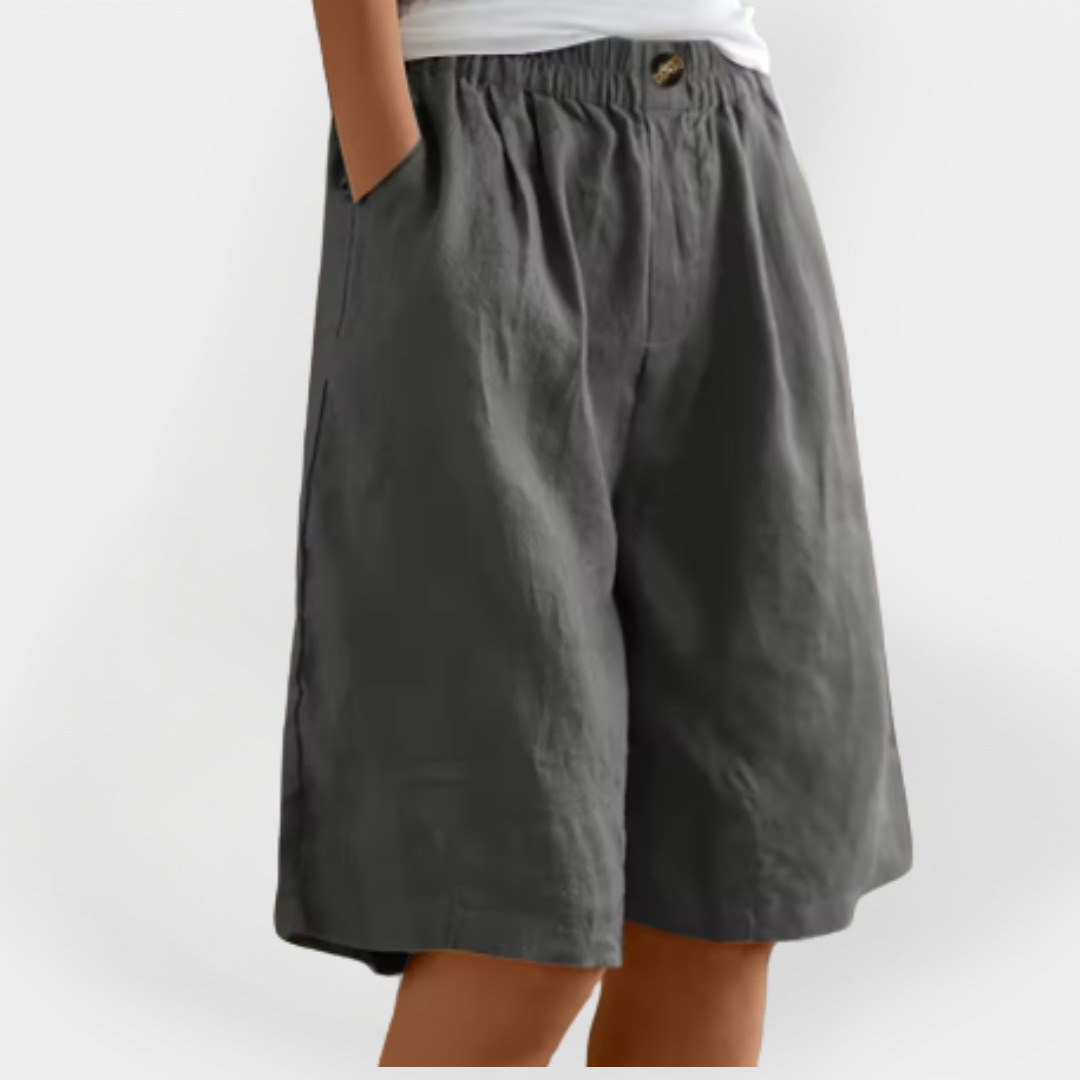 Calções de Linho com Bolsos — vista 4