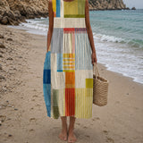 Luna - Vestido Patchwork Colorido