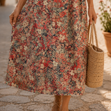 Sara - Vestido Maxi de Gola Redonda com Estampa — vista 3