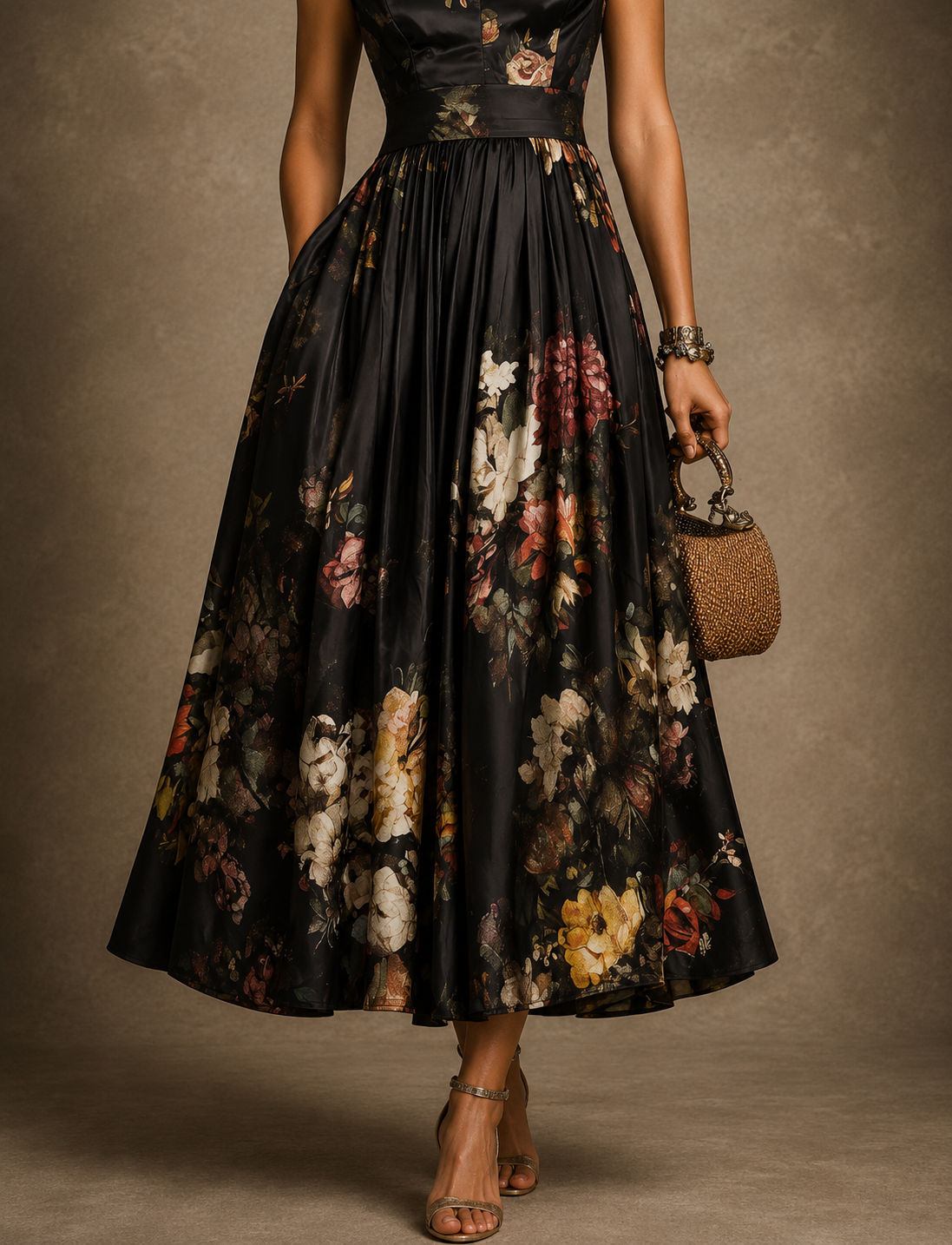 Rosalina - Vestido Midi Plissado Floral — vista 2