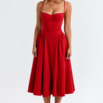 Odete — Vestido Midi com Corpete Estruturado — vista 3