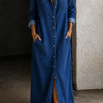 Palmira - Vestido Camiseiro de Ganga — vista 3