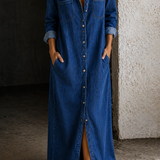 Palmira - Vestido Camiseiro de Ganga — vista 3