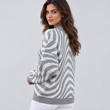 Inês | Camisola de Malha com Padrão Gráfico