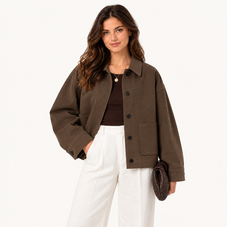 Mafalda | Casaco Oversized em Camurça