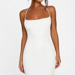 Kiara - Vestido Longo Cetim Branco