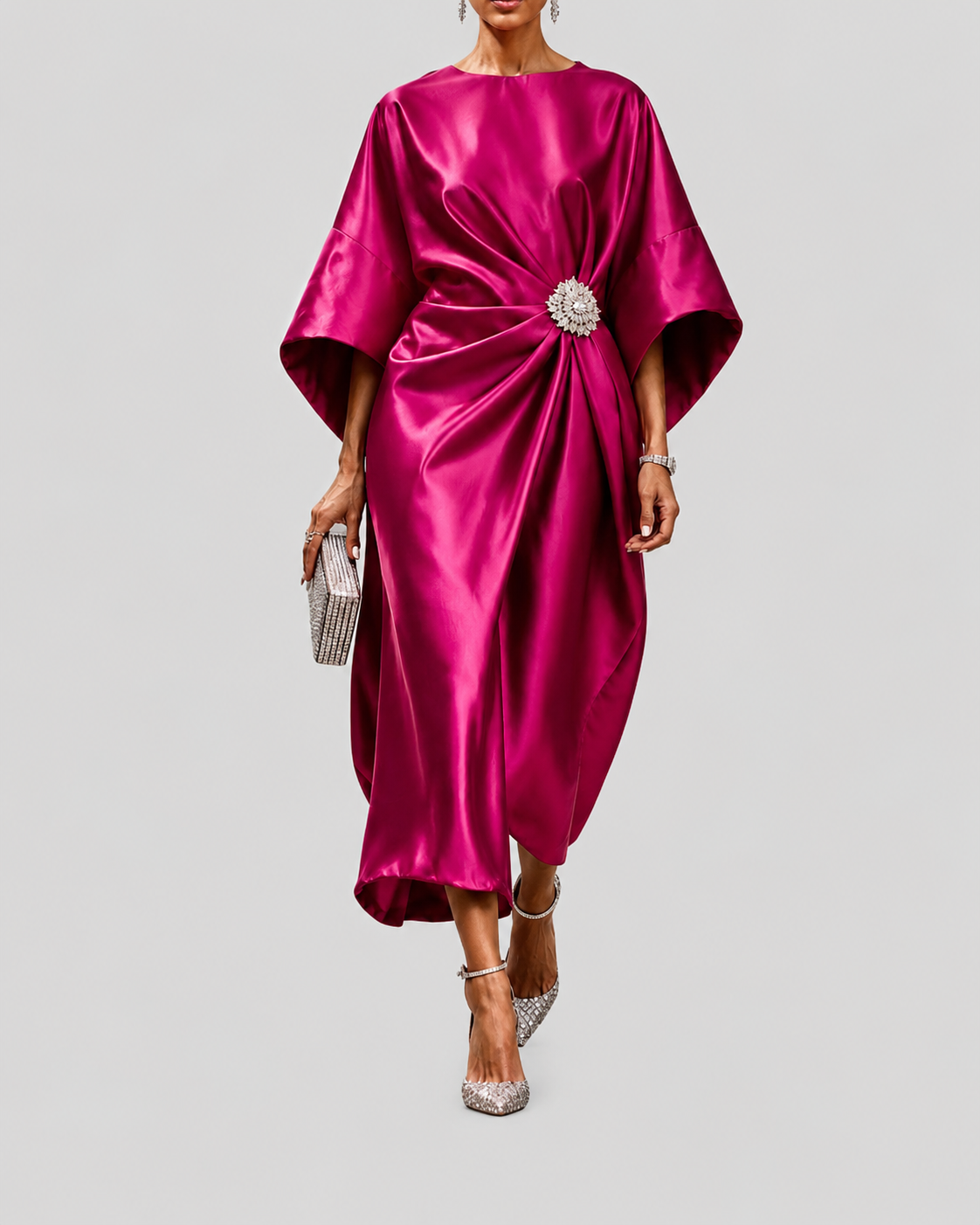 Constança - Vestido de Gala com Acabamento Acetinado — vista 4