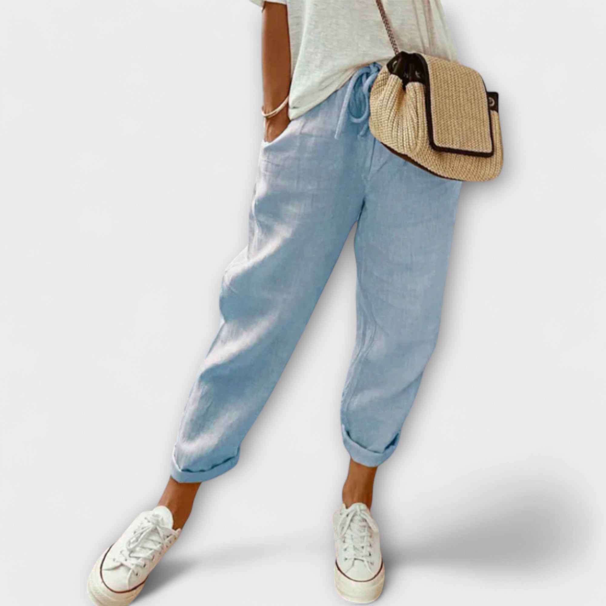 Bibi - Calças de linho modernas e casuais — vista 4