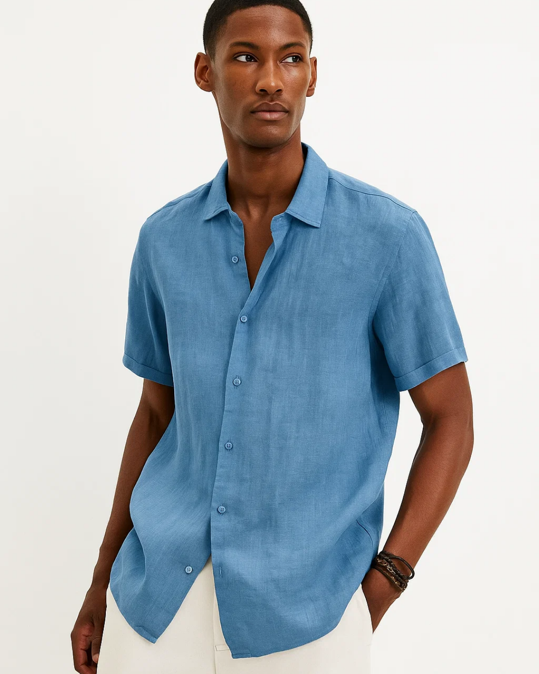 Camisa de Botão - Colarinho Aberto — vista 5